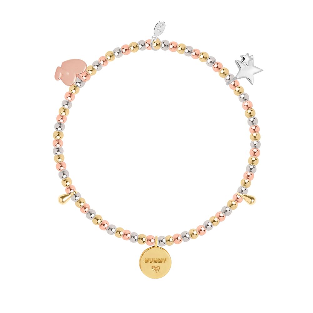Lifes A Charm  | Best Mummy | Silver, Rose Gold, Gold | Charm Bracelet | 17.5cm Stretch