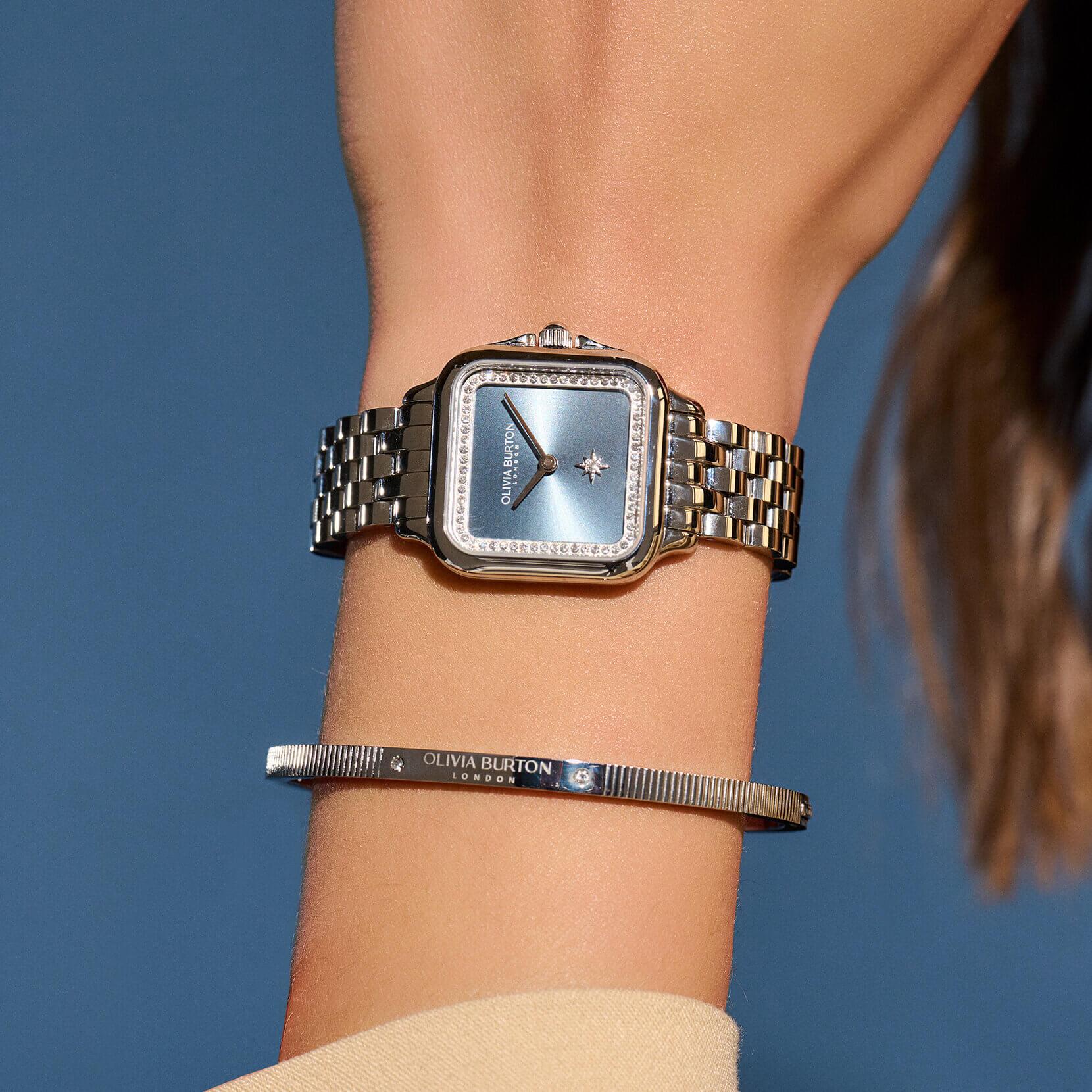 Grosvenor Blue & Silver Bracelet Watch