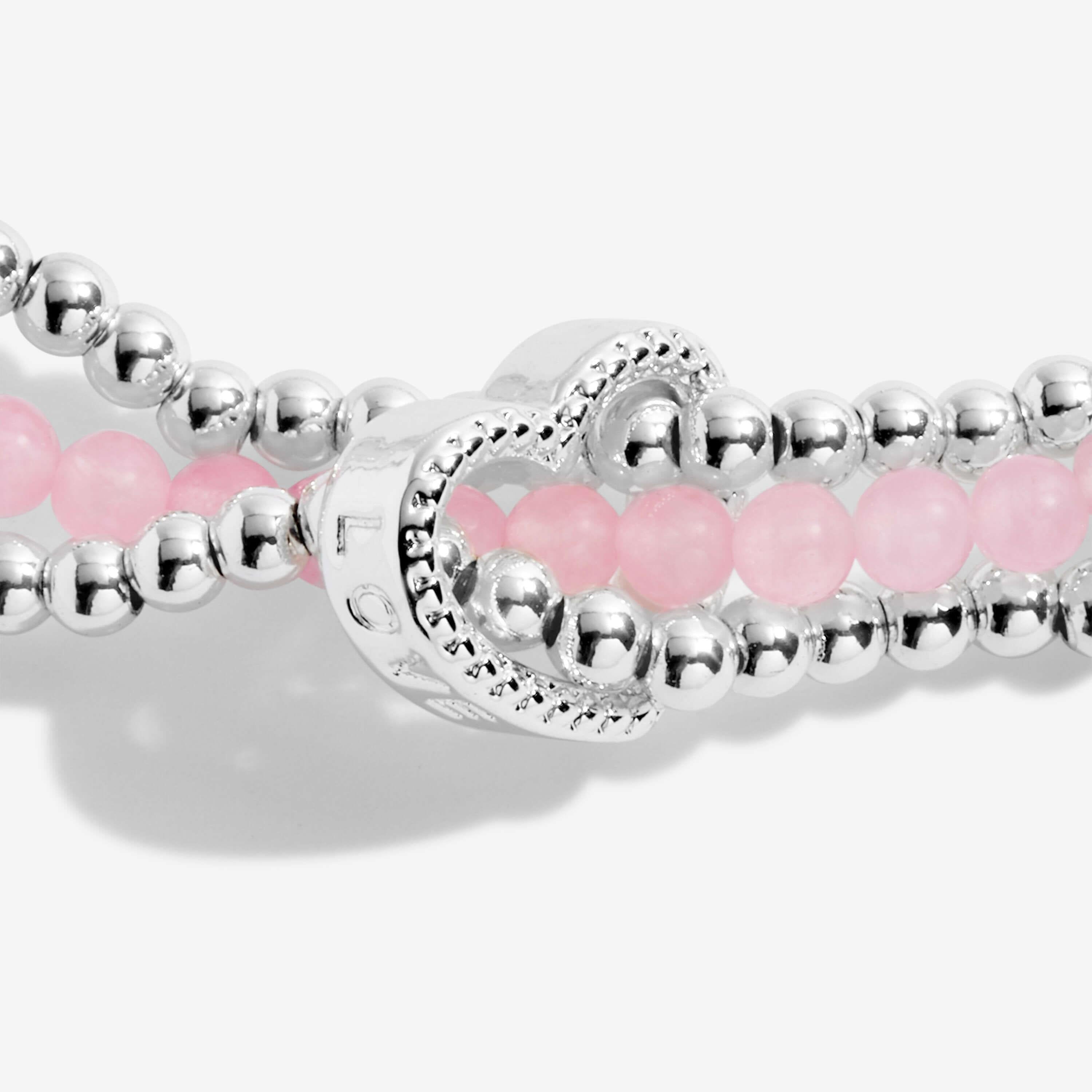 Wellness Stones | Silver | Rose Quartz Bracelet | 17.5cm Stretch