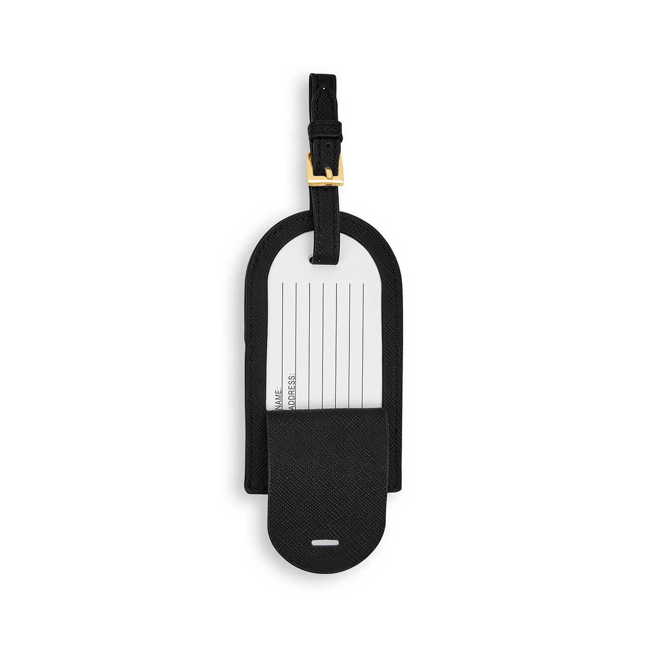 Boxed Passport Holder and Luggage Tag Set | Adventure Awaits | Black