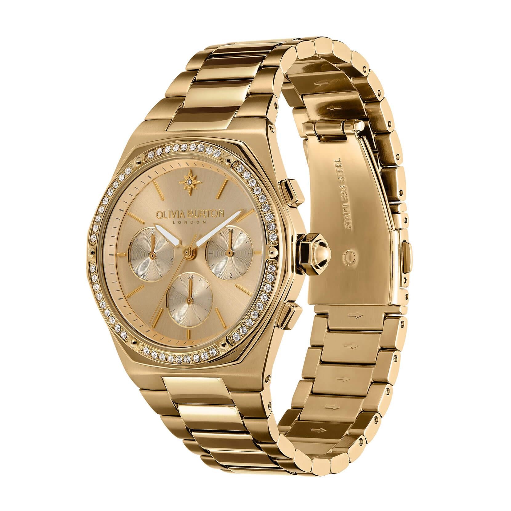 Hexa Multi-Function Champagne & Gold Bracelet Watch