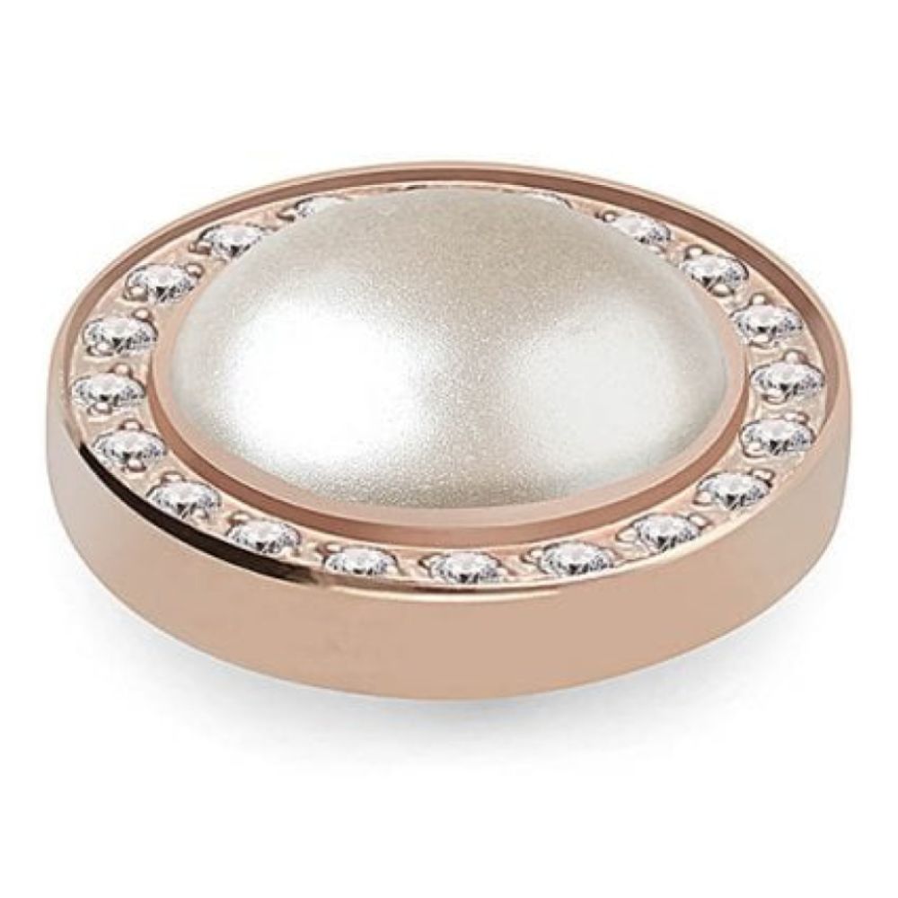 10.5mm Interchangeable Canino Deluxe Cream Pearl Crystal Top in RG