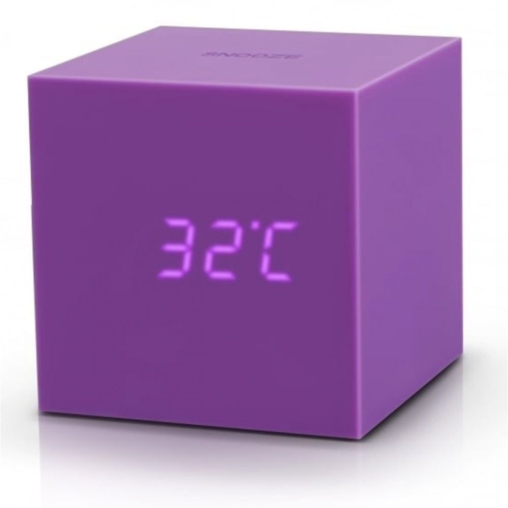 Gravity Cube Click Clock  Purple