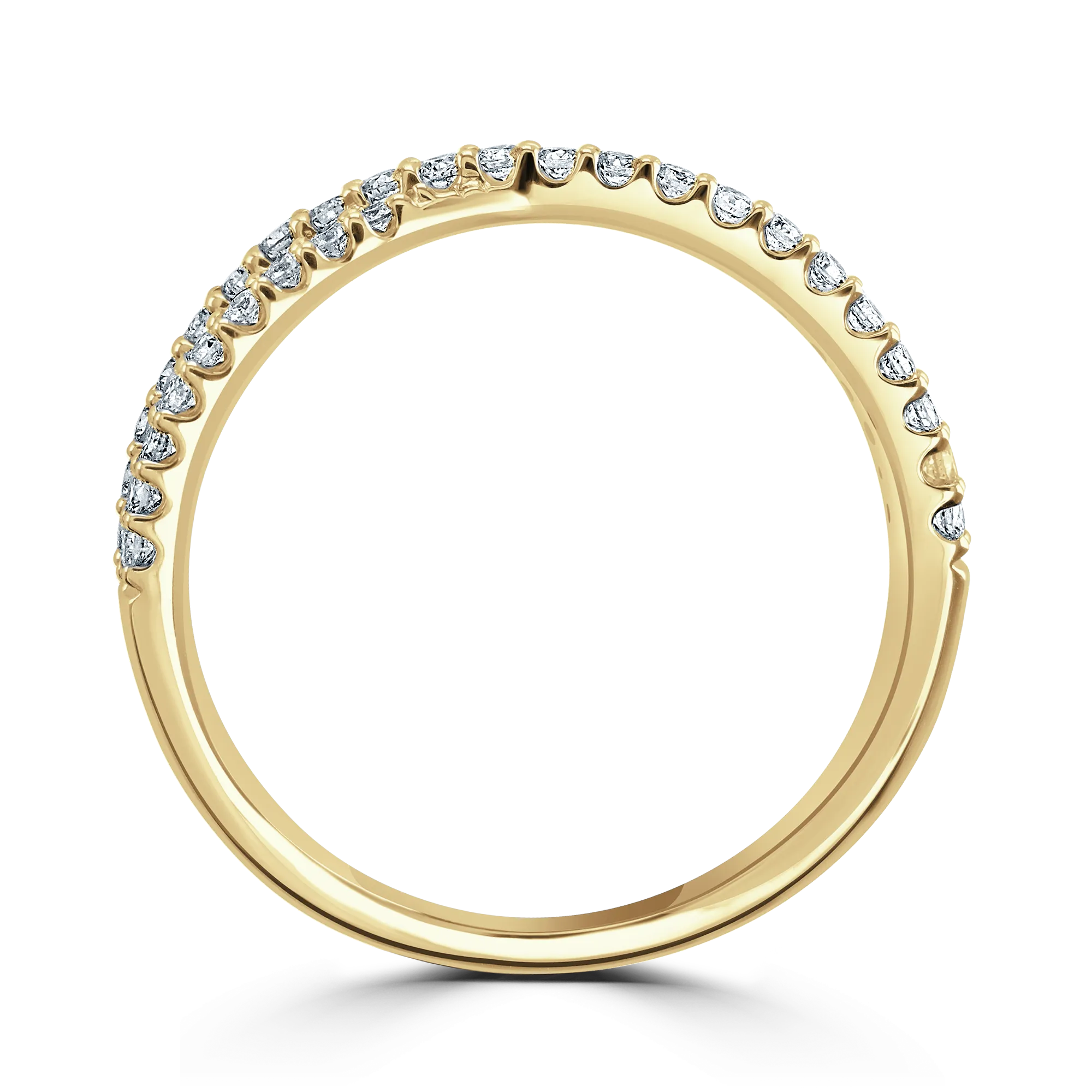 9ct Yellow Crossover Half Eternity Ring