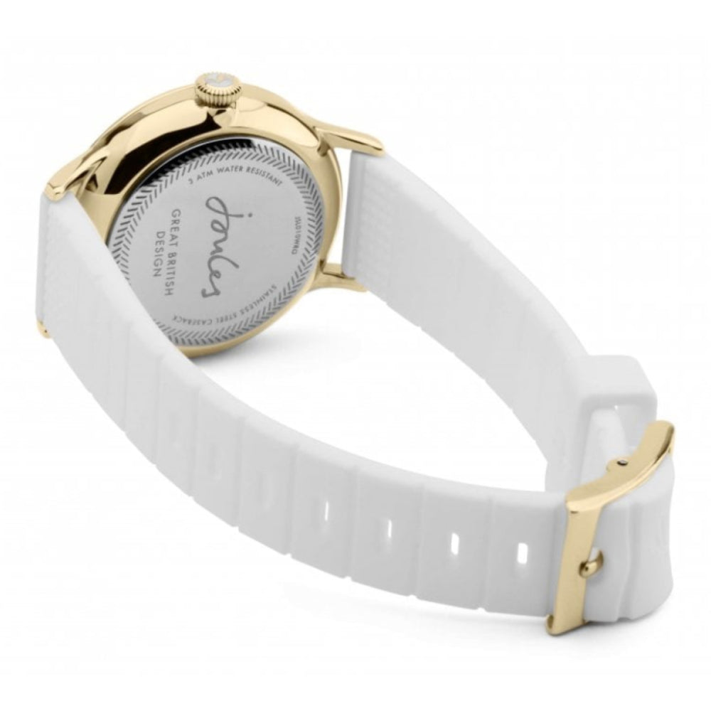 Off White Silicone Strap Off White Dial With Bee Print Ladies Watch