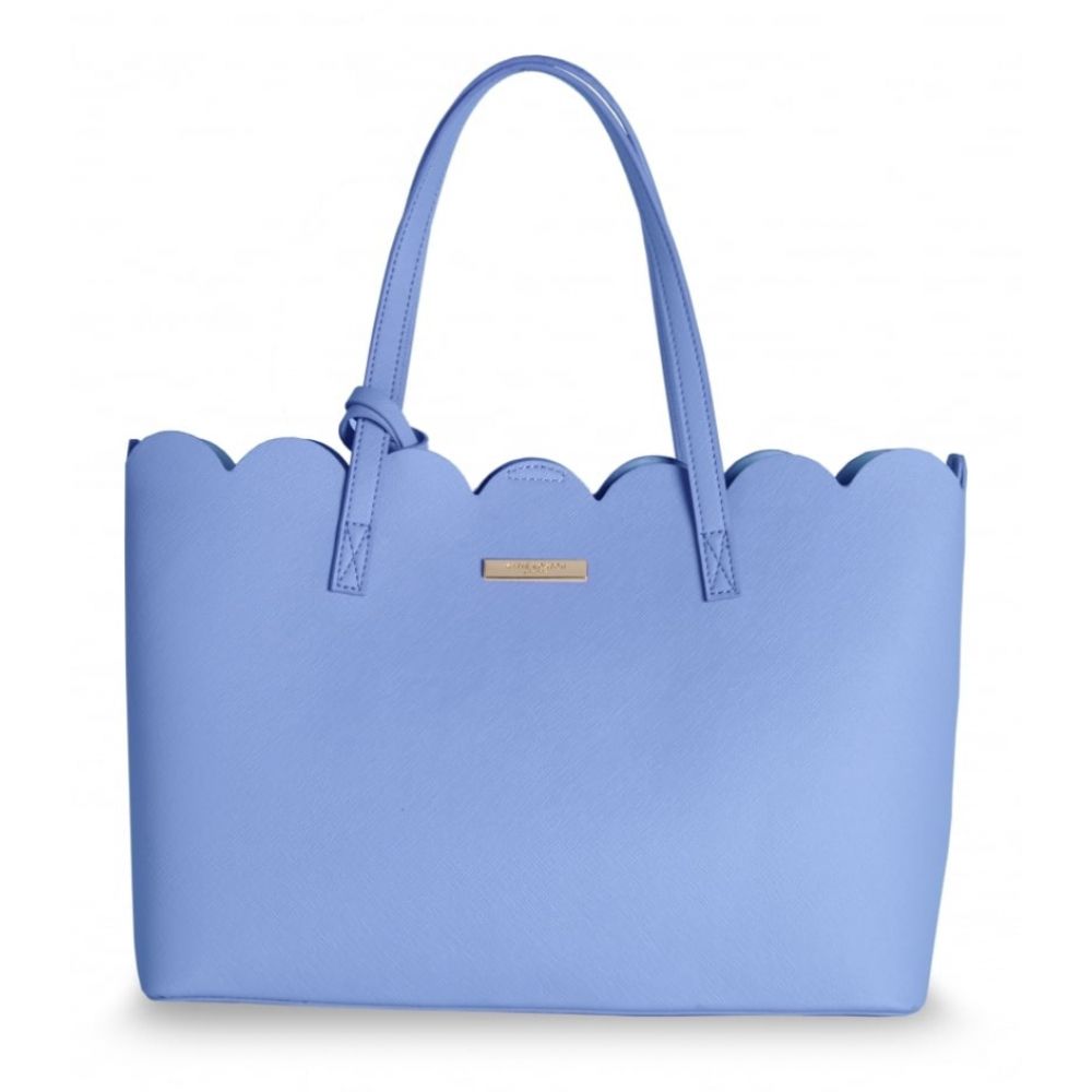 Clara Classic Scalloped Handbag - Cobalt Blue