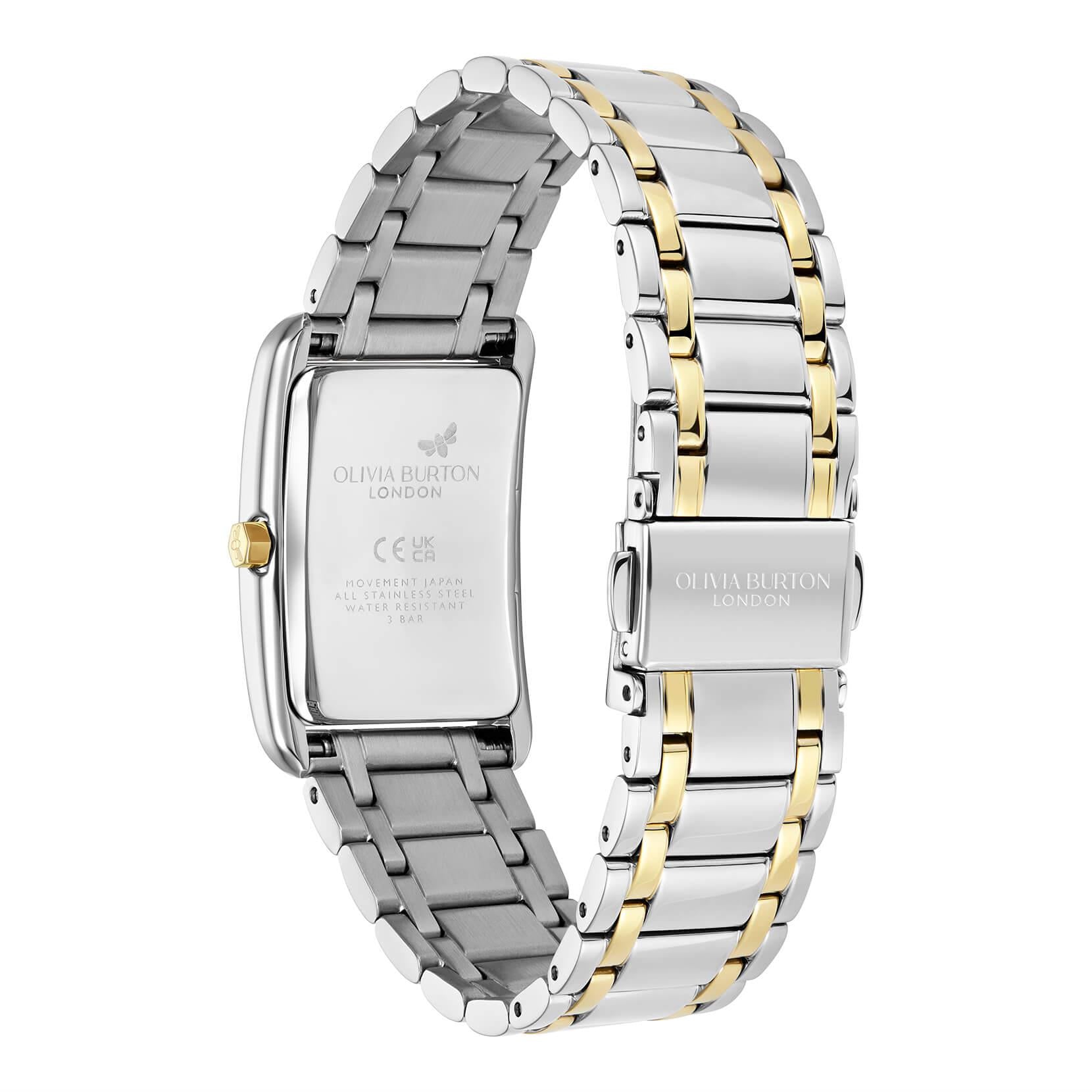 Classic Grove White Dial & Two Tone Bracelet Strap Ladies Watch