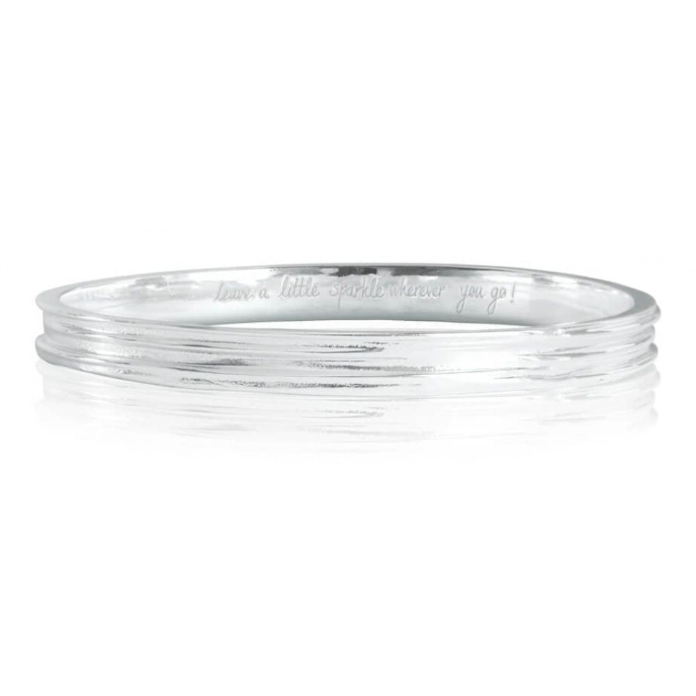 SECRET MESSAGE BANGLE - BE HAPPY, BE BRIGHT, BE YOU ! - Silver - Bangle