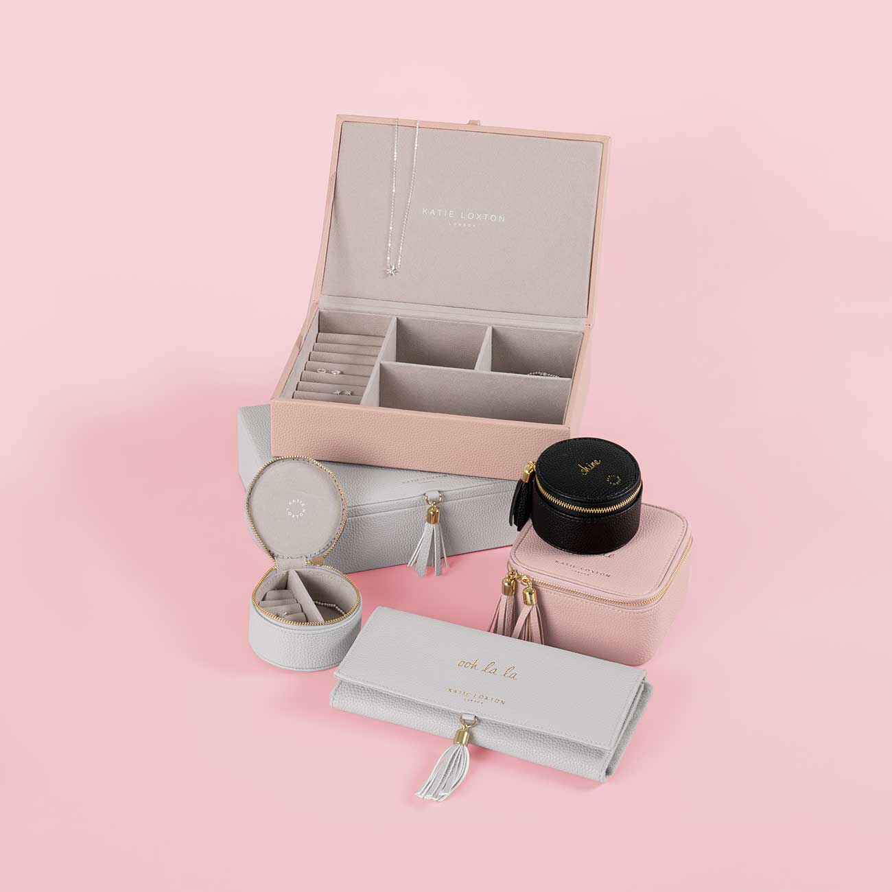 Tassel Jewellery Box | Be-You-Tiful | Grey