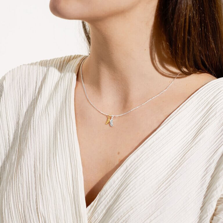 A Little | Feathers Appear When Loved Ones Are Near | Silver And Gold | Necklace | 46cm + 5cm Extender