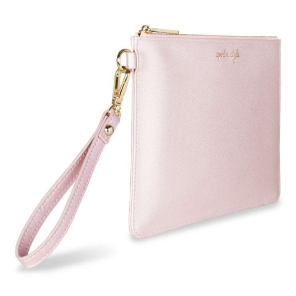 Secret Message Pouch - Spend In Style  - Metallic Pink - 16x24cm