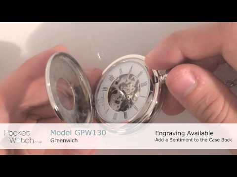 The Windsor - Chrome Mechanical Double Half Hunter Pocket Watch