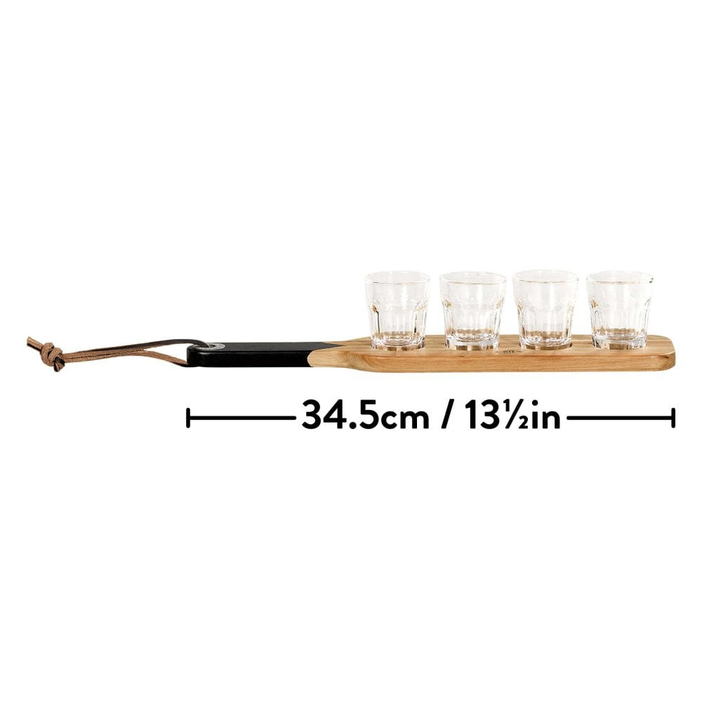 Serving Paddle & Shot Glasses