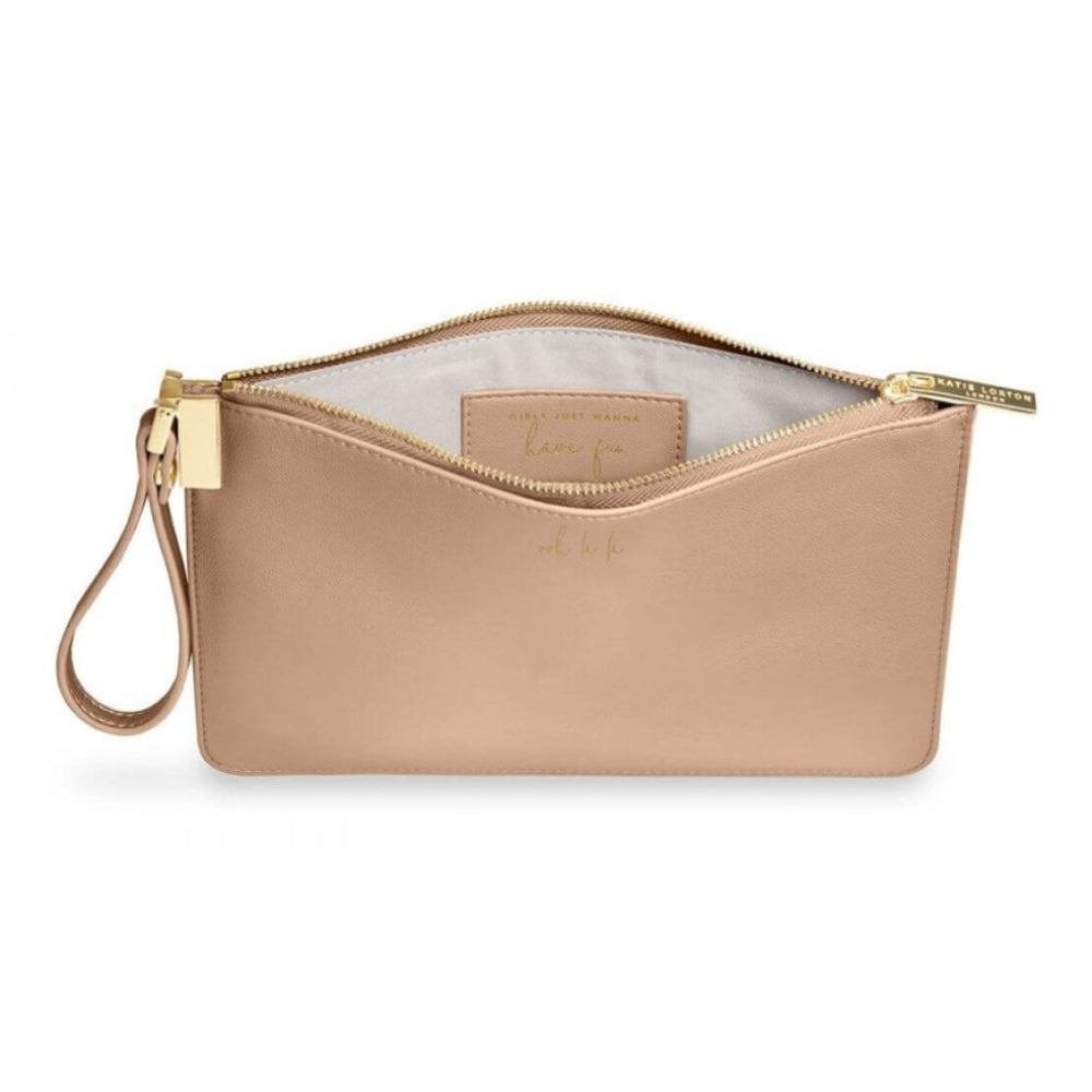 Secret Message Pouch | Ooh La La, Girls Just Wanna Have Fun | Taupe | 16 X 24 Cm