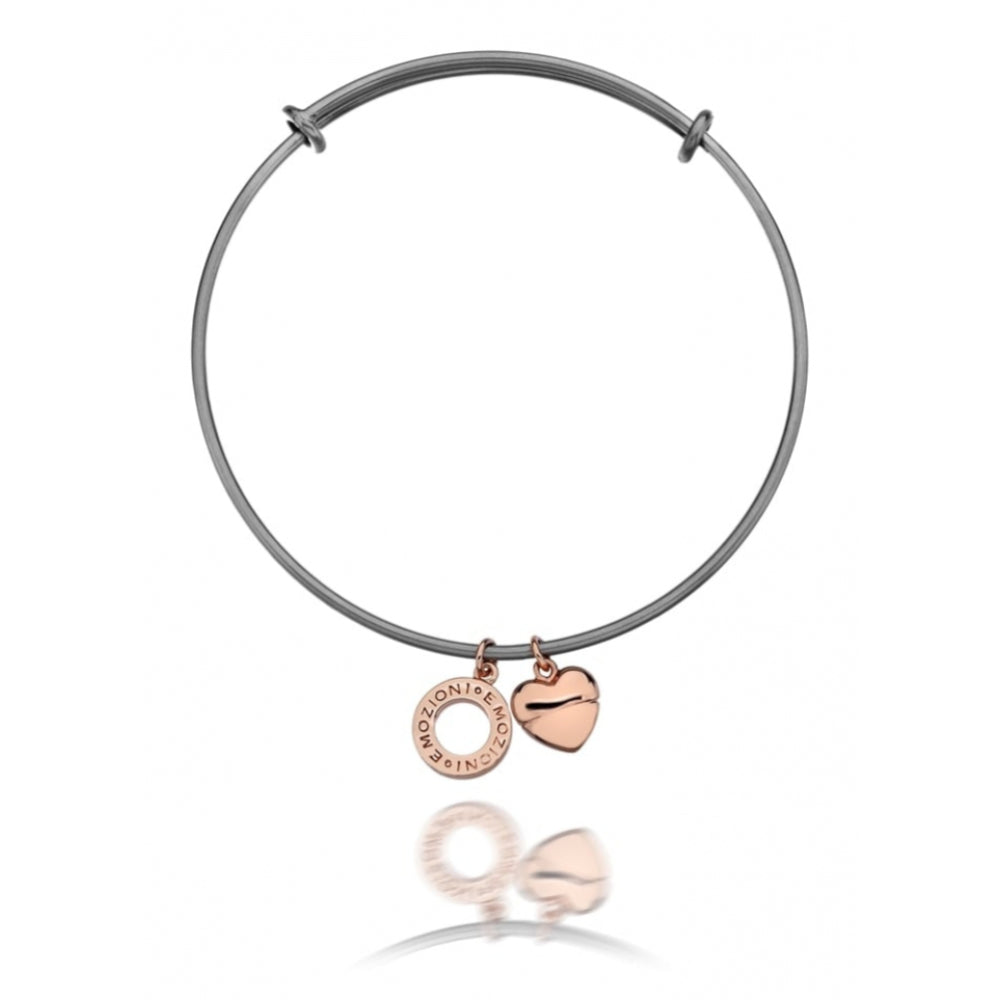Rose Gold Plate Charm Bangle