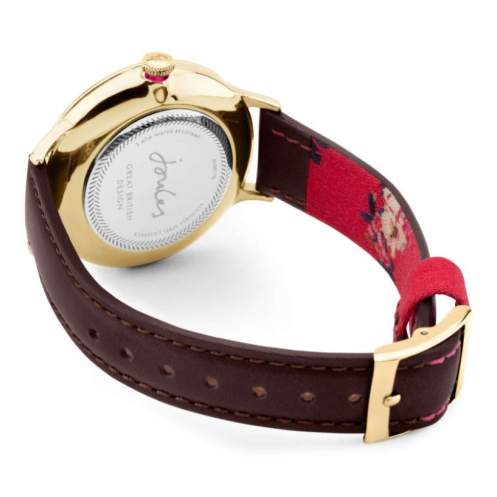 Tan Leather Strap Off White Multi Dial Ladies Watch