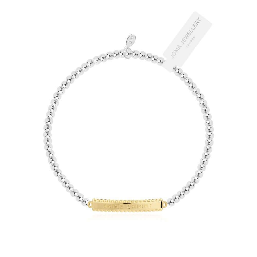 Bracelet Bar Shine Bright Silver Gold Stretch Bracelet