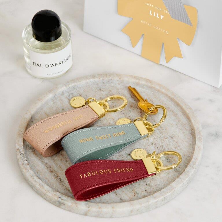 Sentiment Loop Keyring - Home Sweet Home - Sage