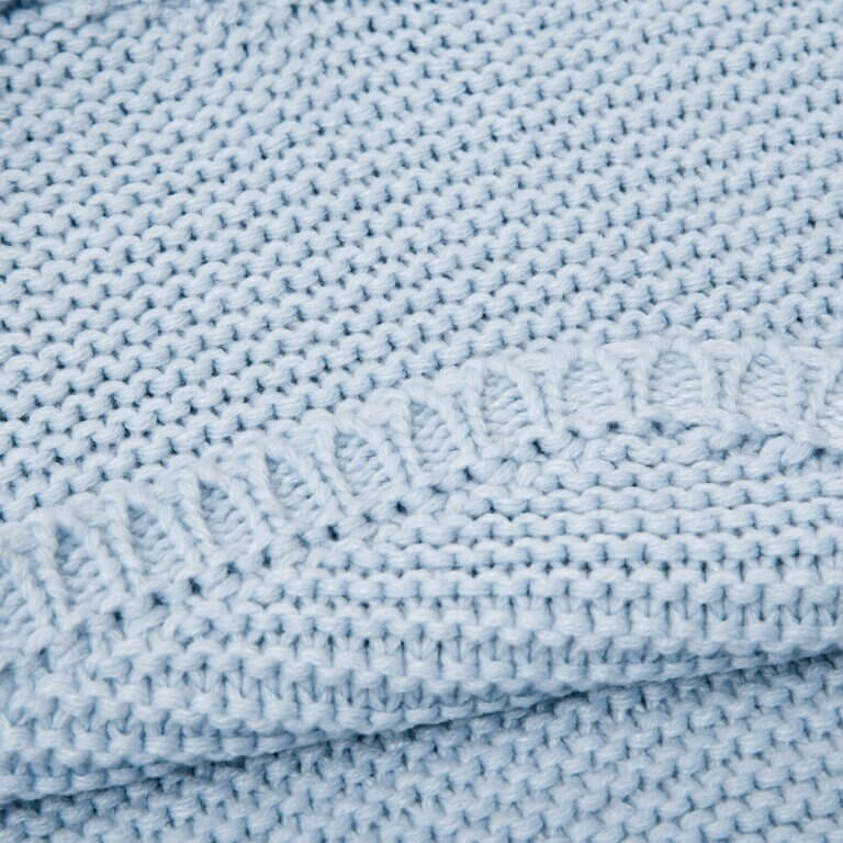 Baby Knitted Poncho | Blue | 25cm X 32cm X 2cm