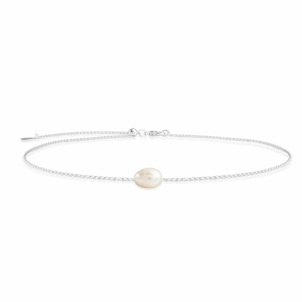 Celine | Layering | Silver And White | Pearl Choker | 40cm Adjustable