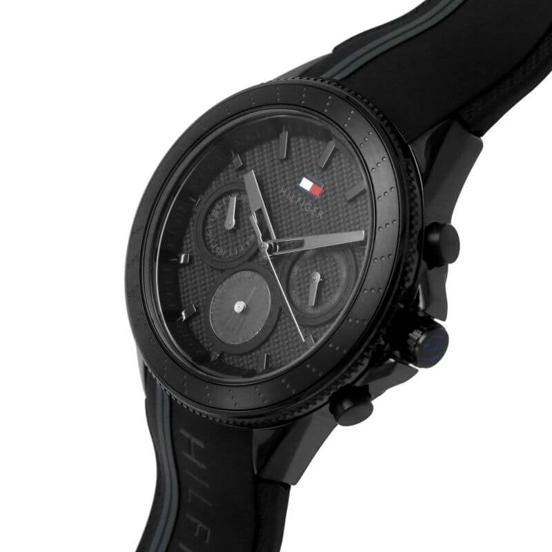 Aiden Sport Ionic Plated Black Steel Gents Watch