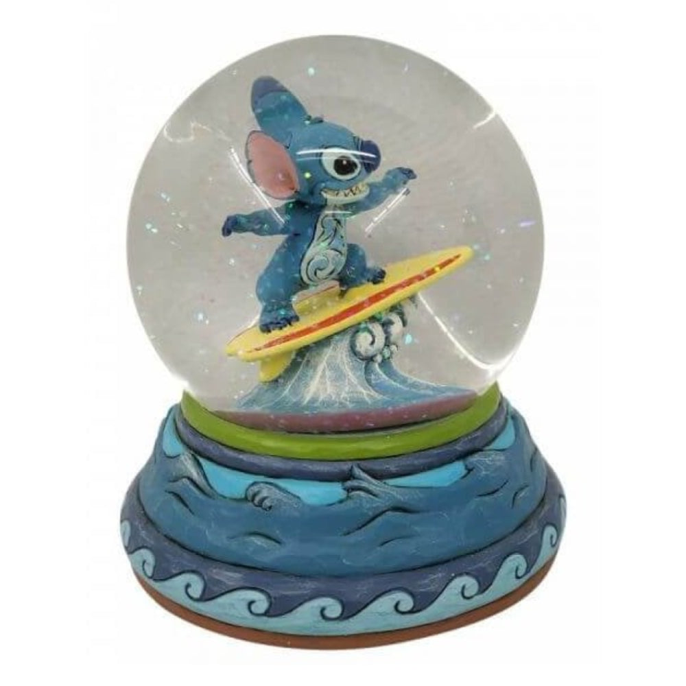 Stitch Surfing Glitter Globe