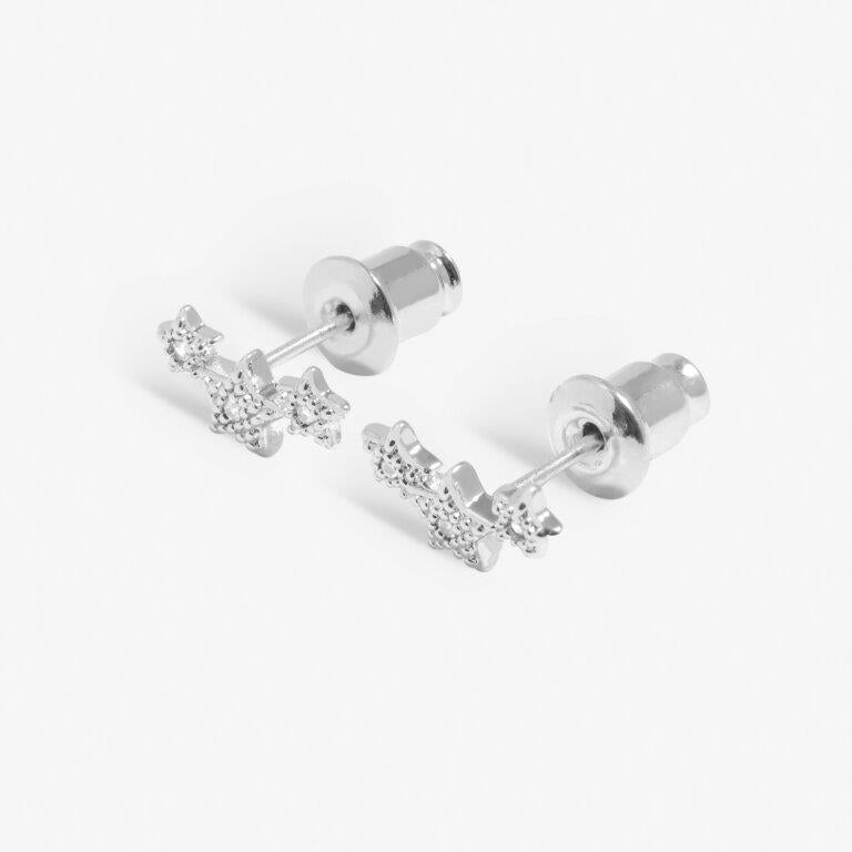 Bauble 'Merry Christmas' Silver Plated Stud Earrings