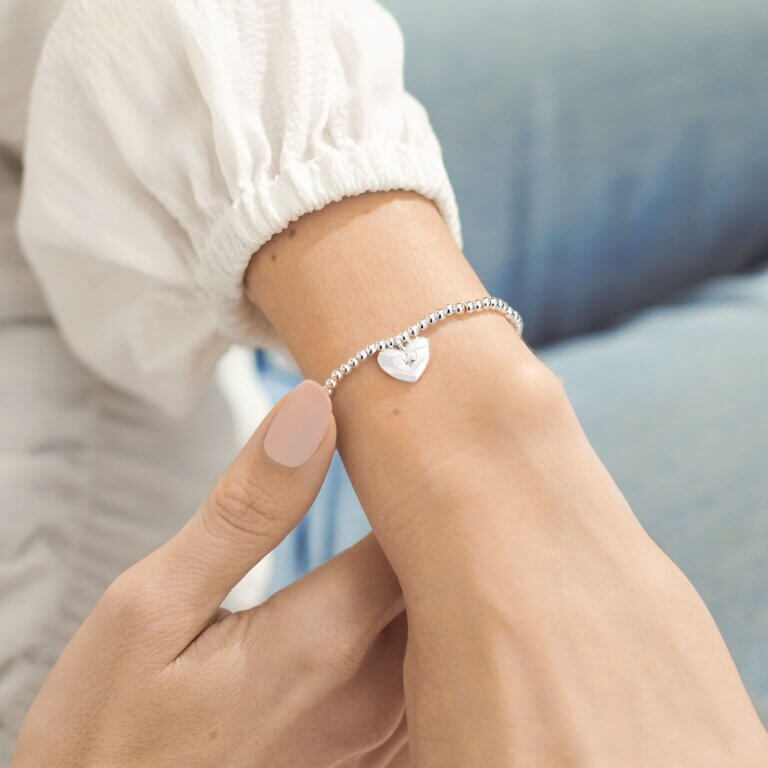 A Little | With Love On Your Wedding Day | Silver | Bracelet | 17.5cm Stretch