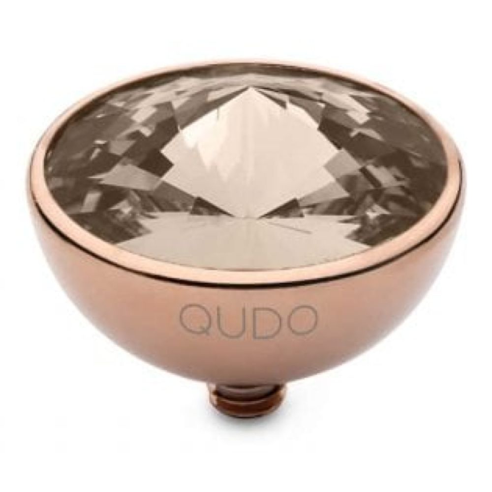 Famosa Rose Gold 13mm Bottone Ring Top Silk