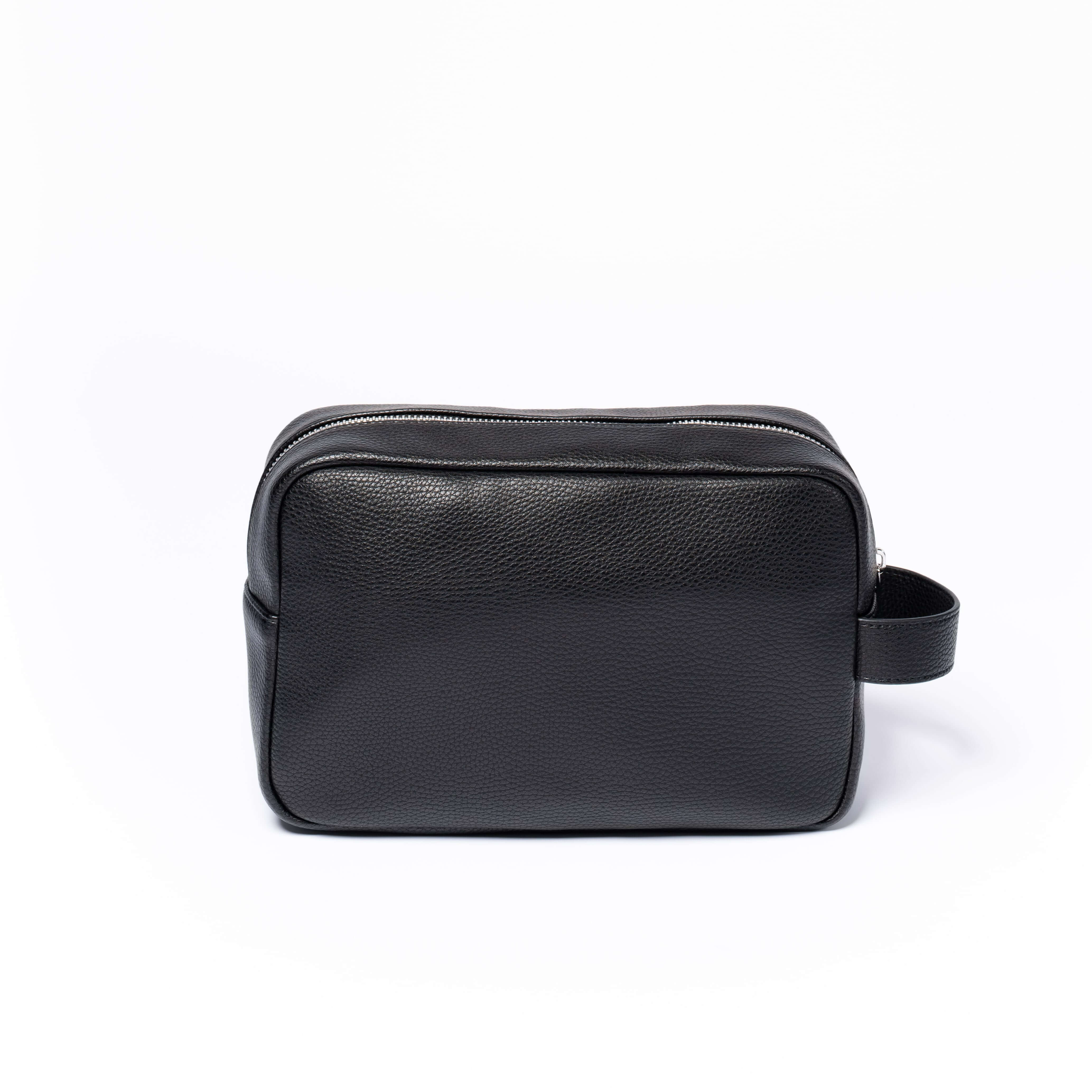 Black Wash Bag With Graphite Stripe