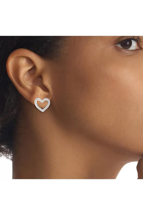 Stainless Steel Heart Stud Earrings