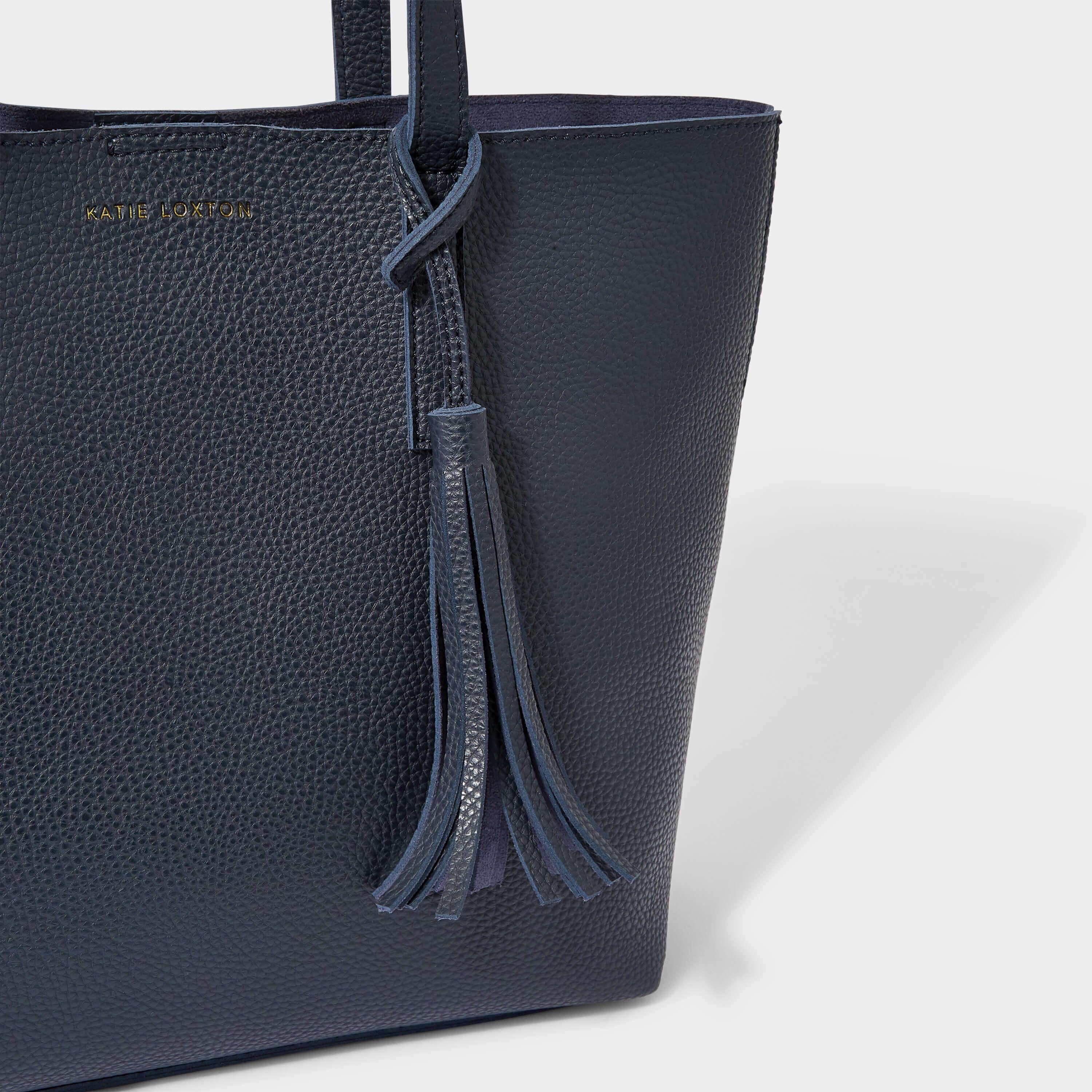Tavi Tassel Tote | Navy  | 28 X 30 X 13cm
