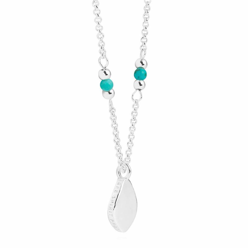 Wellness Gems | Silver | Turquoise Necklace | 45cm + 5cm Extender