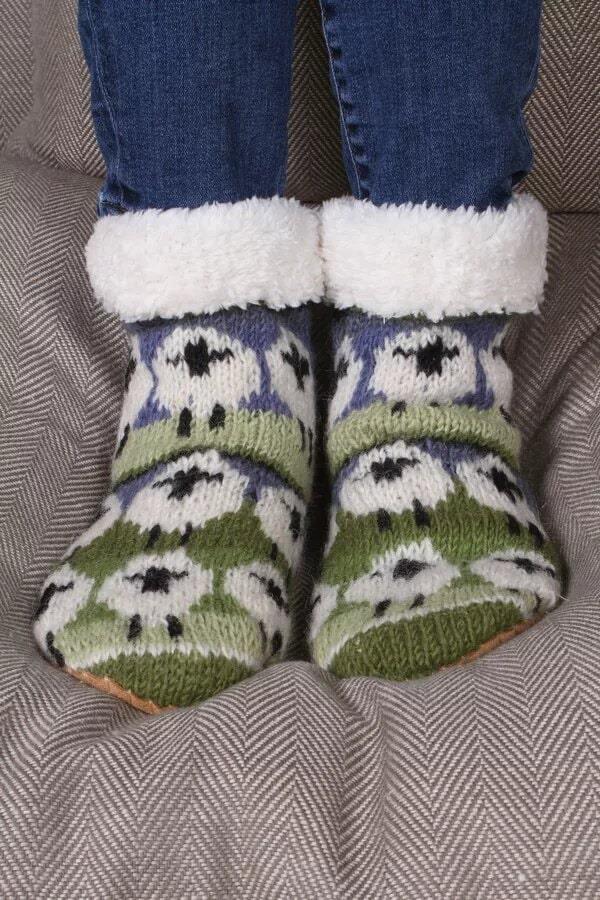 Flock Of Sheep Slipper Socks- Eu 37-39