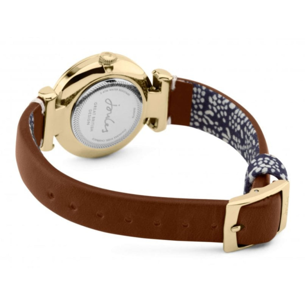 Tan Leather Strap  Sliver Sunray Dial Ladies Watch