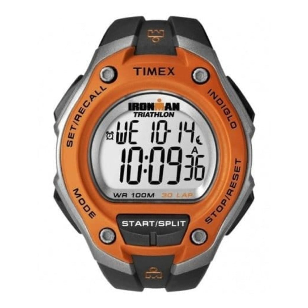 Gents Ironman 30 Lap Oversize Black & Orange Resin Strap Watch