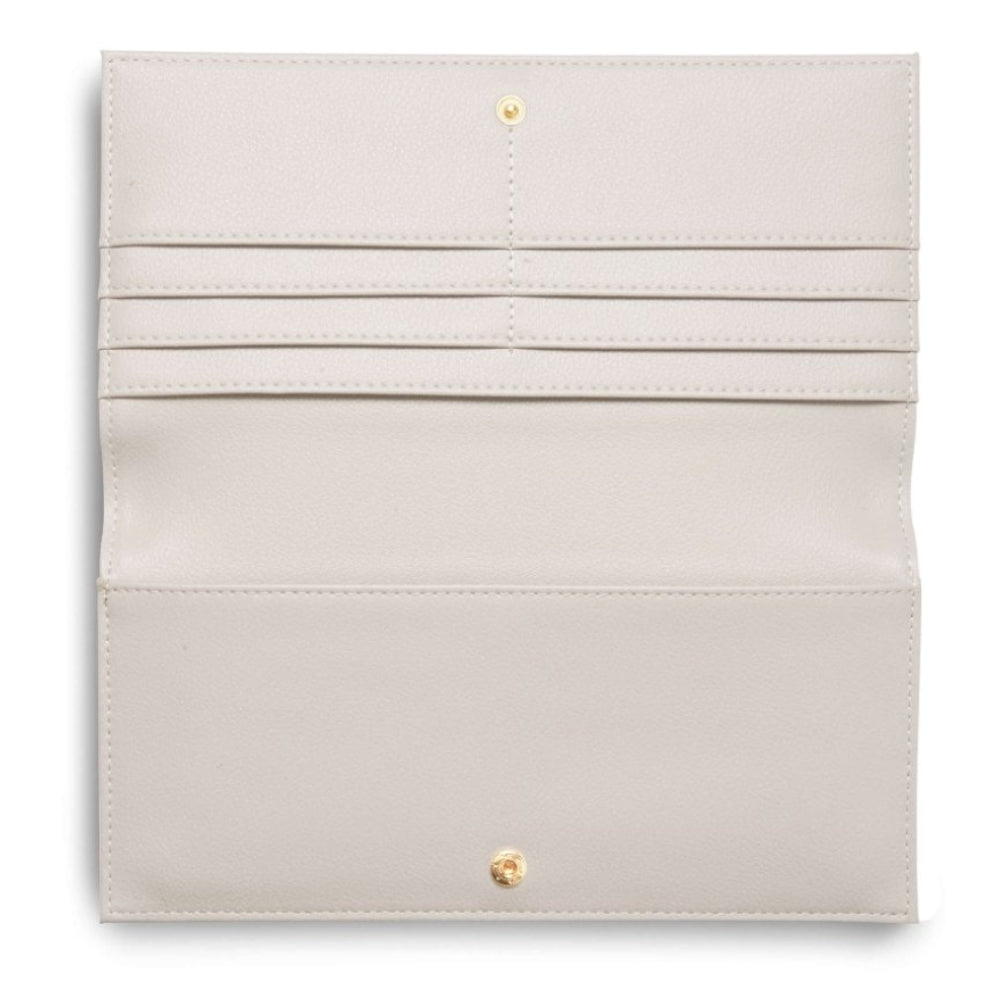SECRET MESSAGE PURSE - TIME TO SHINE  - Warm Grey with Metallic Silver - Outside purse:12x23cm - Inside purse: 10x22.5cm
