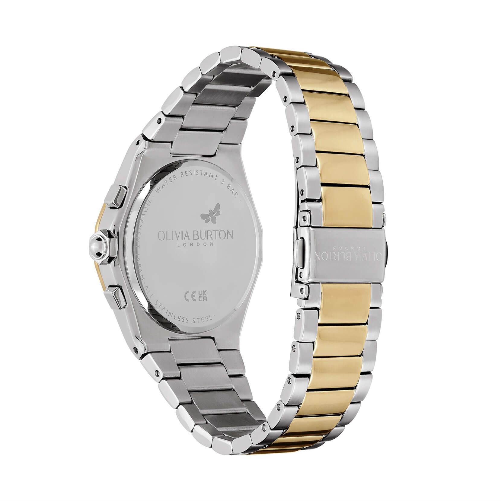 Hexa Multi-Function White & Two Tone Bracelet Watch