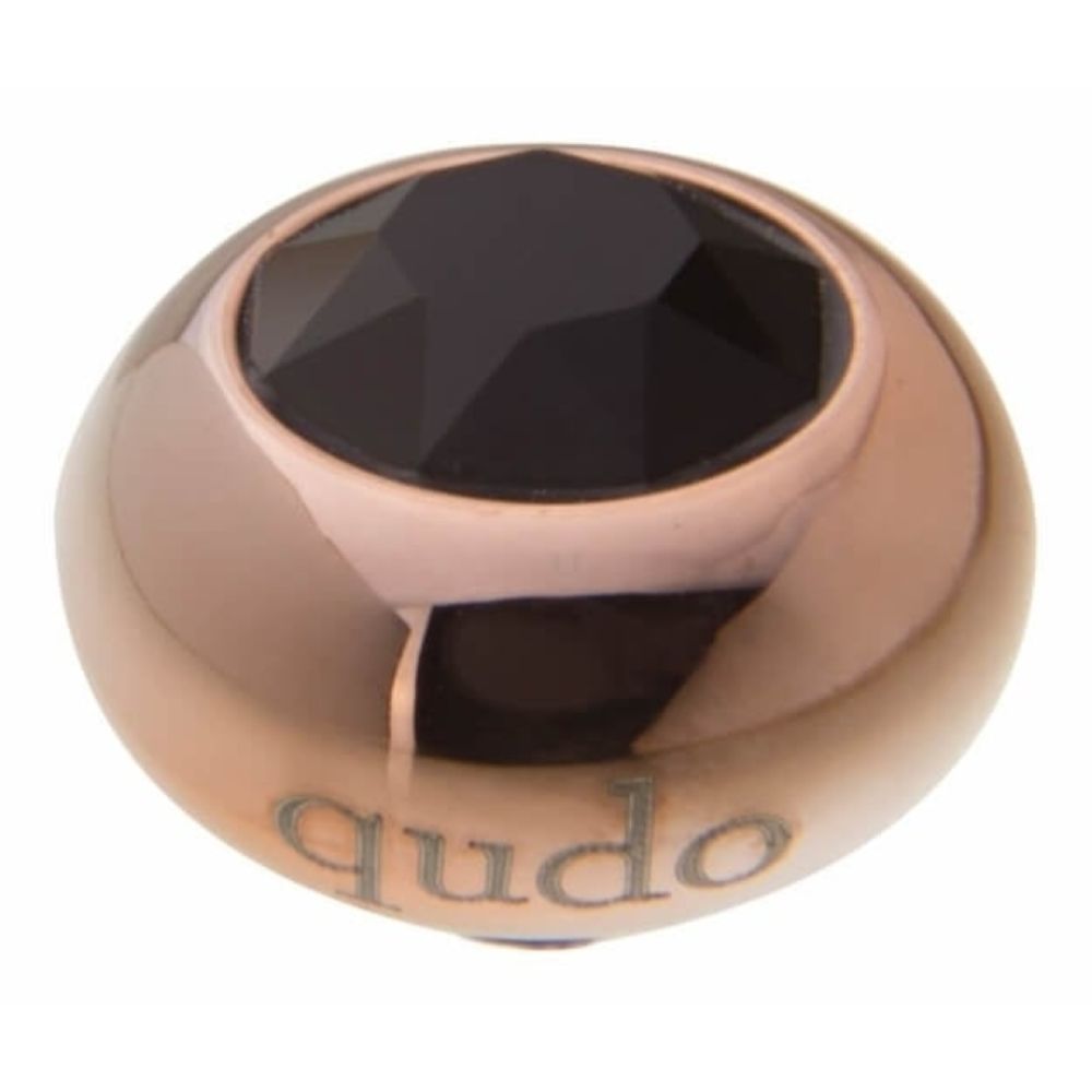 Famosa Rose Gold 10mm Tondo Ring Top Jet