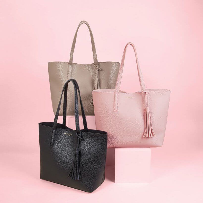 Tavi Tassel Tote Bag | Taupe