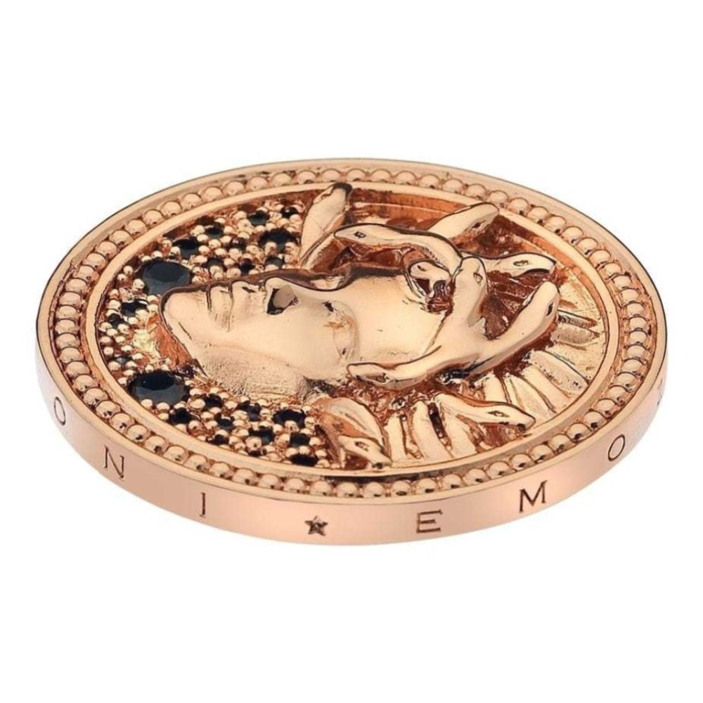 Medusa Nera Rose Gold Plated - 33mm