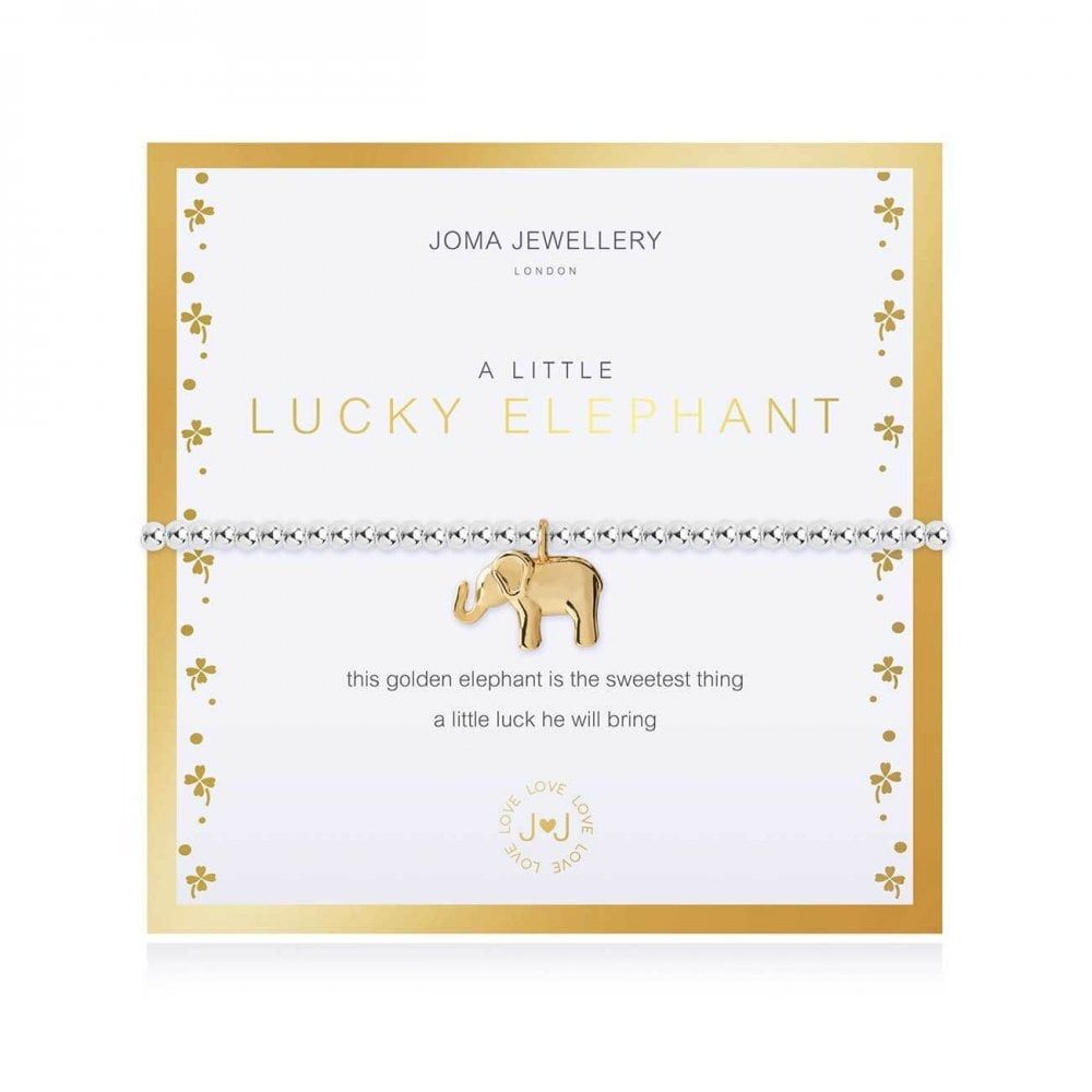 Beautifully Boxed A Littles | Lucky Elephant | Silver | Bracelet | 17.5cm Stretch