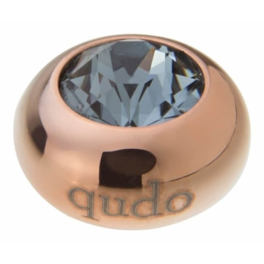 Famosa Rose Gold 10mm Tondo Ring Top Indian Sapphire