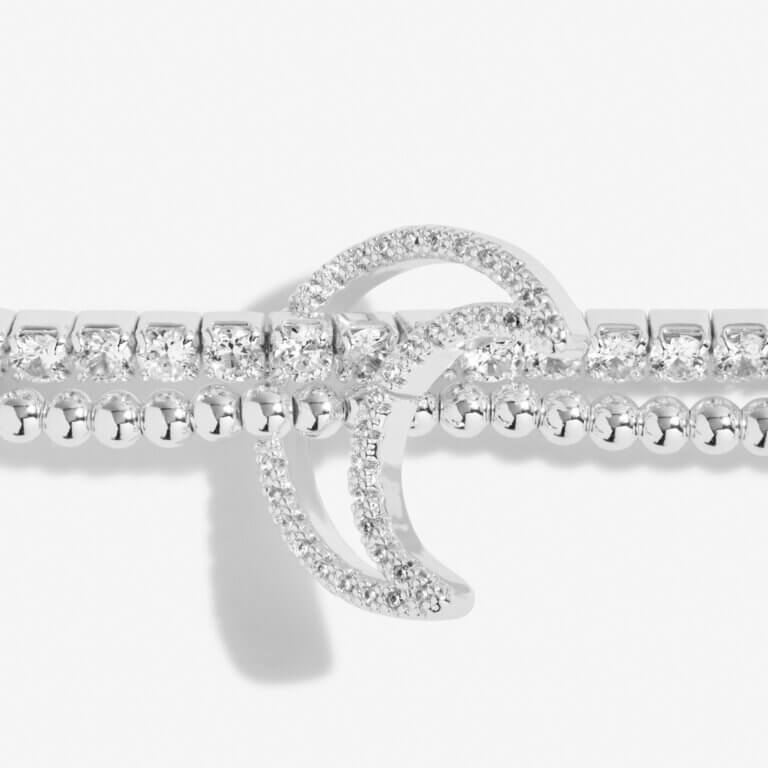 Lila Lustre | Moon | Silver | Bracelet | 17.5cm Stretch