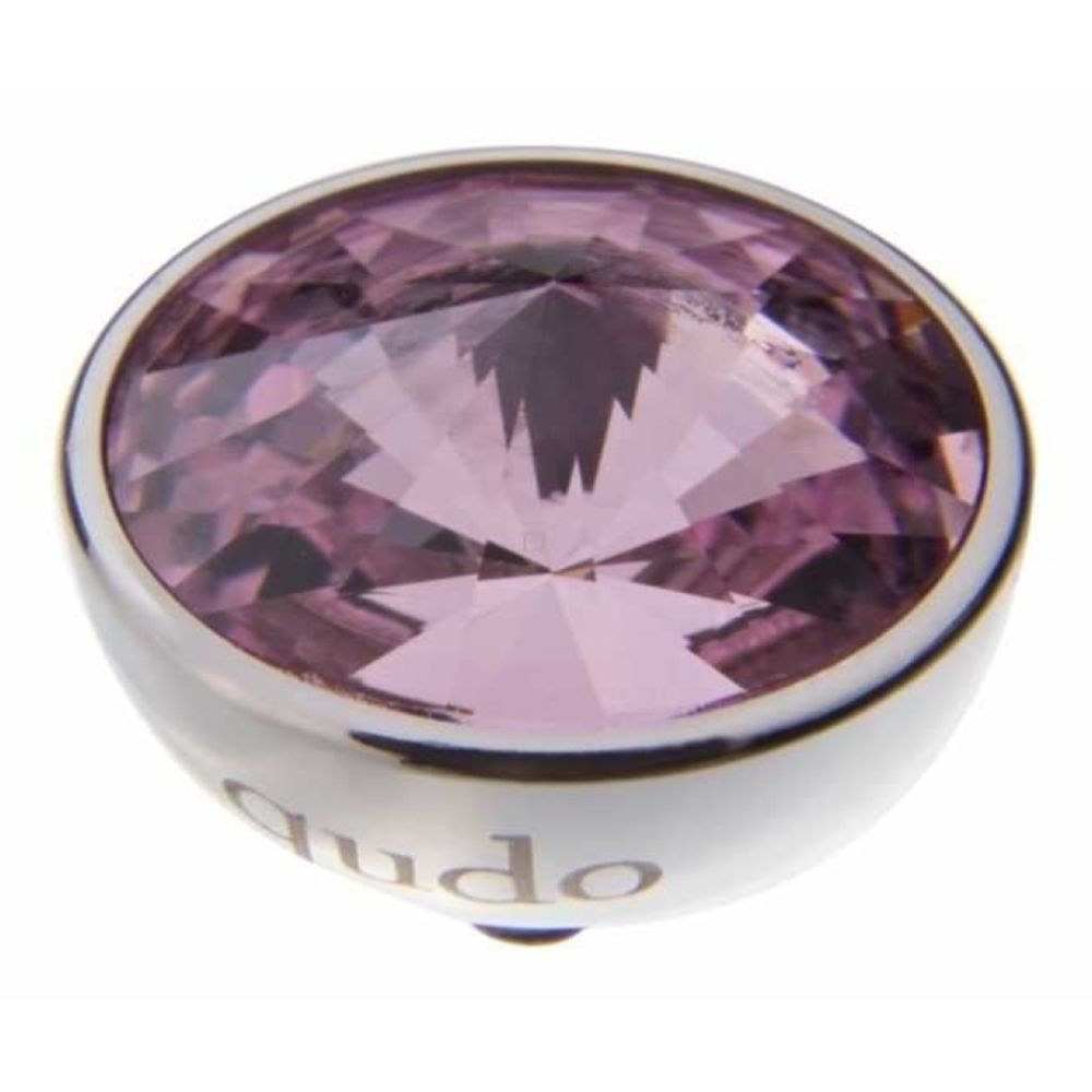 Famosa Silver 13mm Bottone Ring Top Light Amethyst