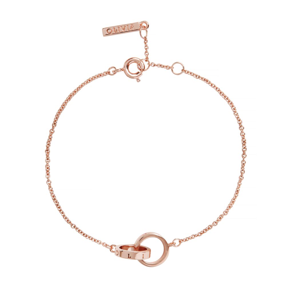 The Classics 18K Rose Gold Plating Interlink Chain Bracelets