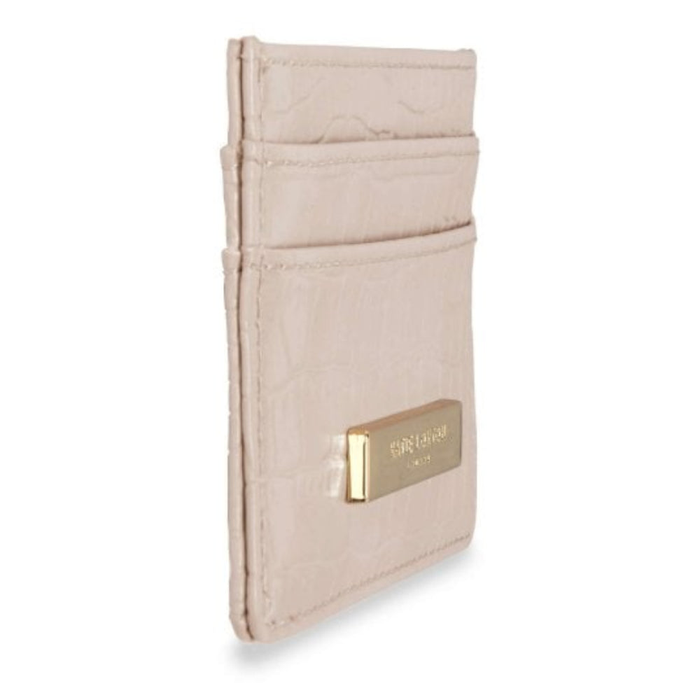 CELINE CROC CARDHOLDER - Oyster - 7.7x10.7x1.3cm