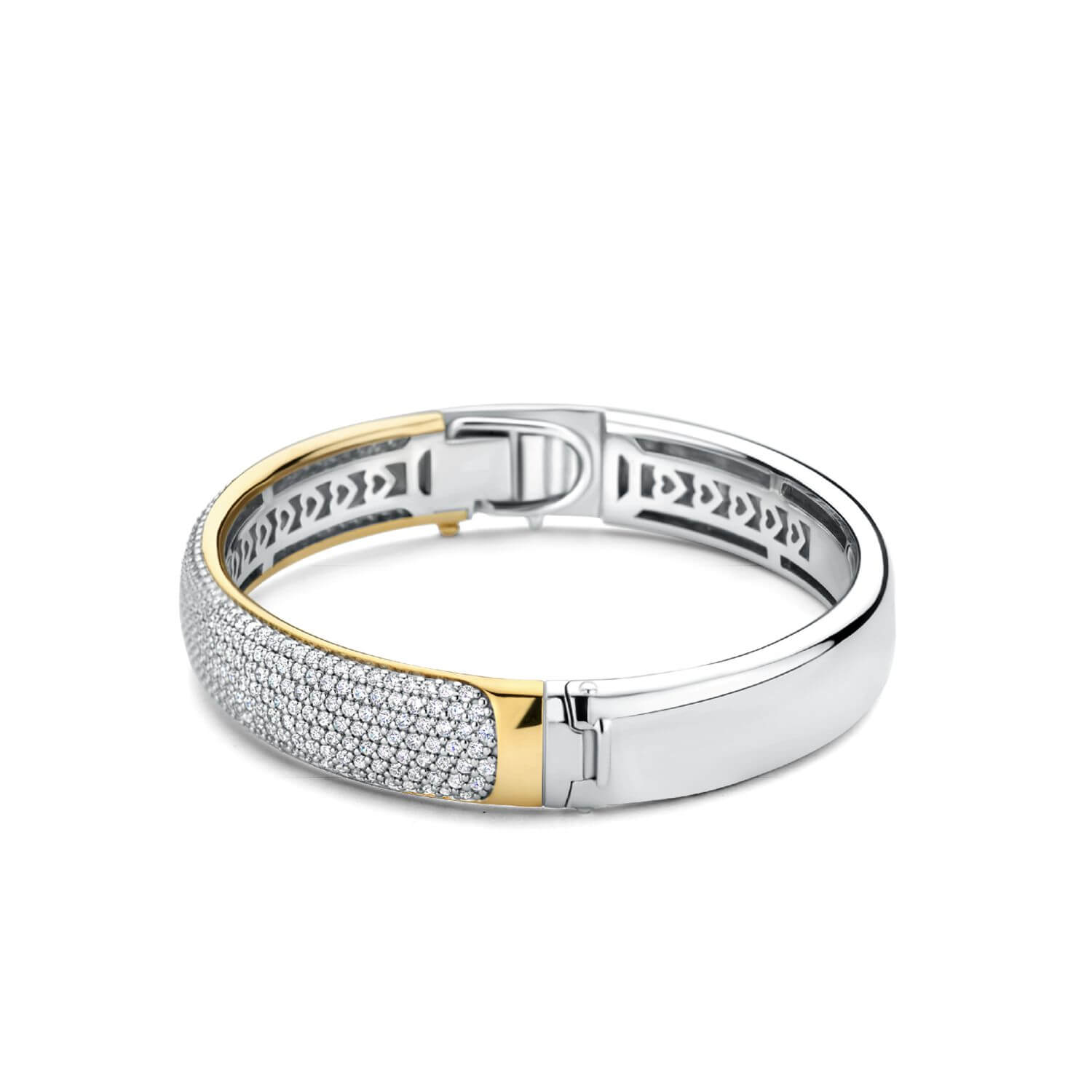 Gold Plated CZ Silver Bangle