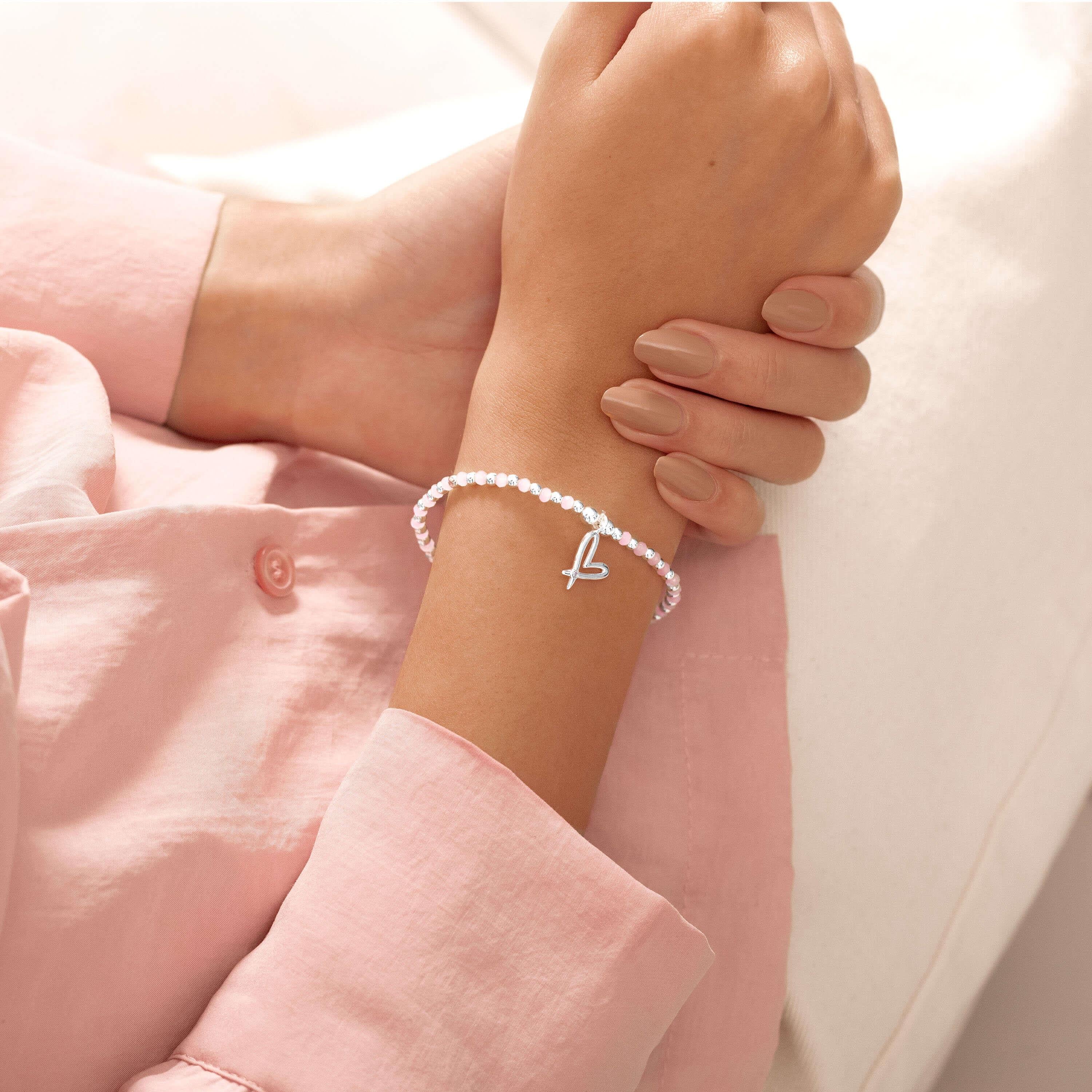Colour Pop A Little | With Love | Silver | Bracelet | 17.5cm Stretch
