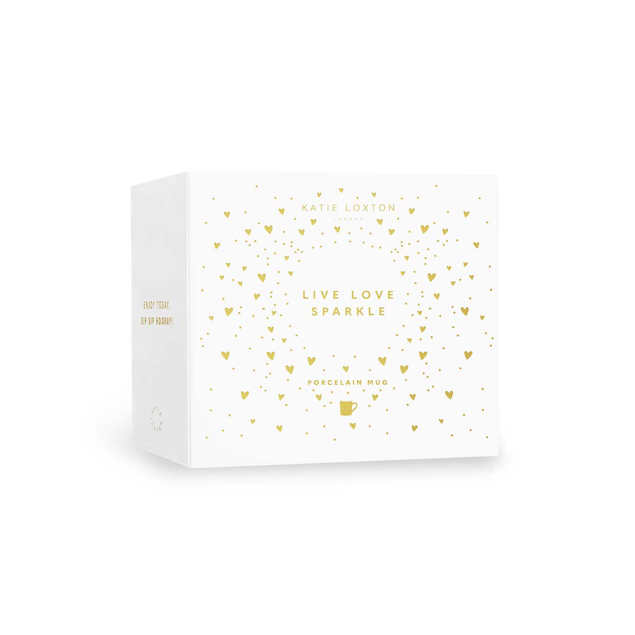 Porcelain Mug | Live Love Sparkle | White and Gold